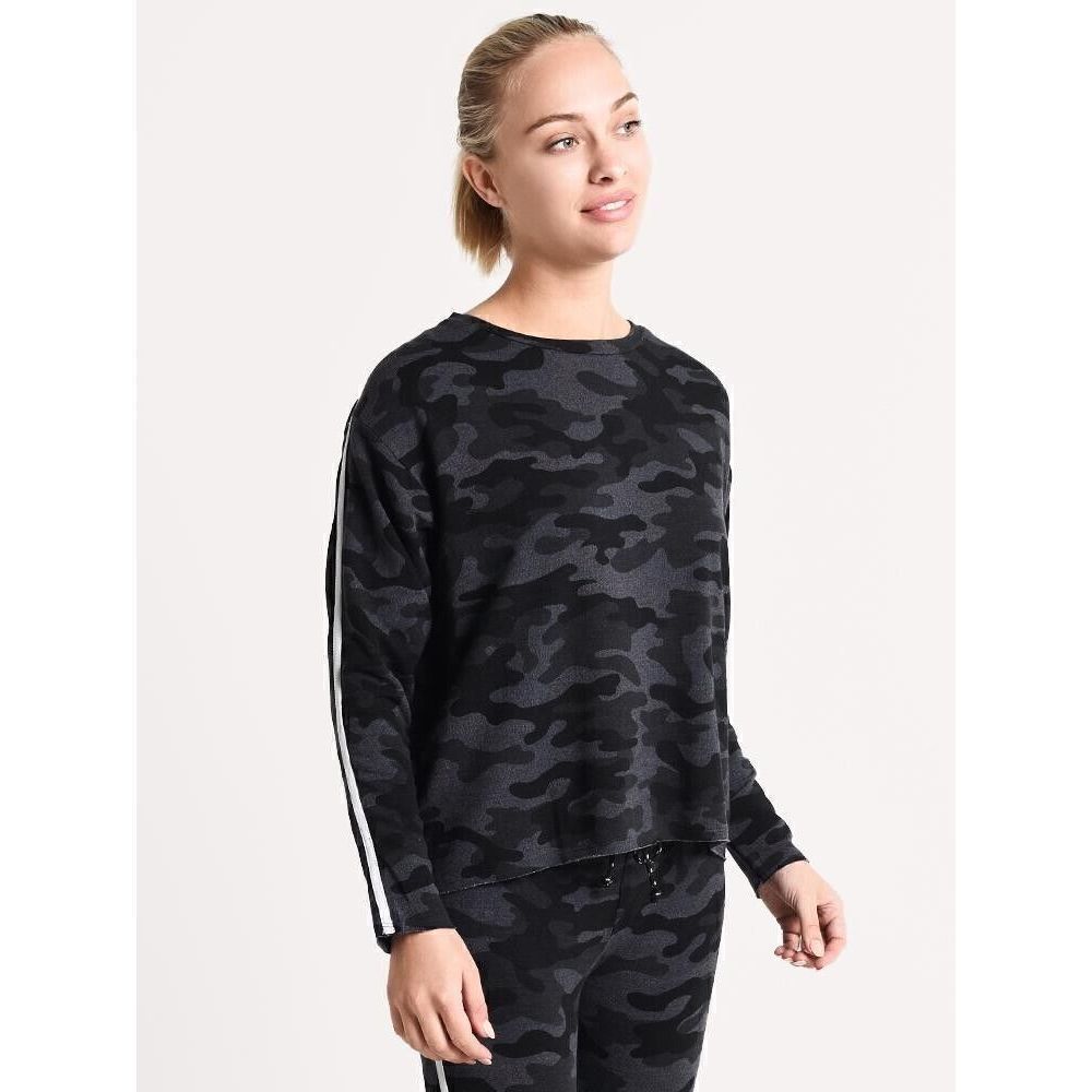 Sundry Camo Cut Off Sweatshirt Camo Women's Size 1